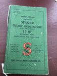 Instruction For Using Singer Electric Sewing Machine 15-90, Vintage Collectible 1940s, Booklet In Nice Condition