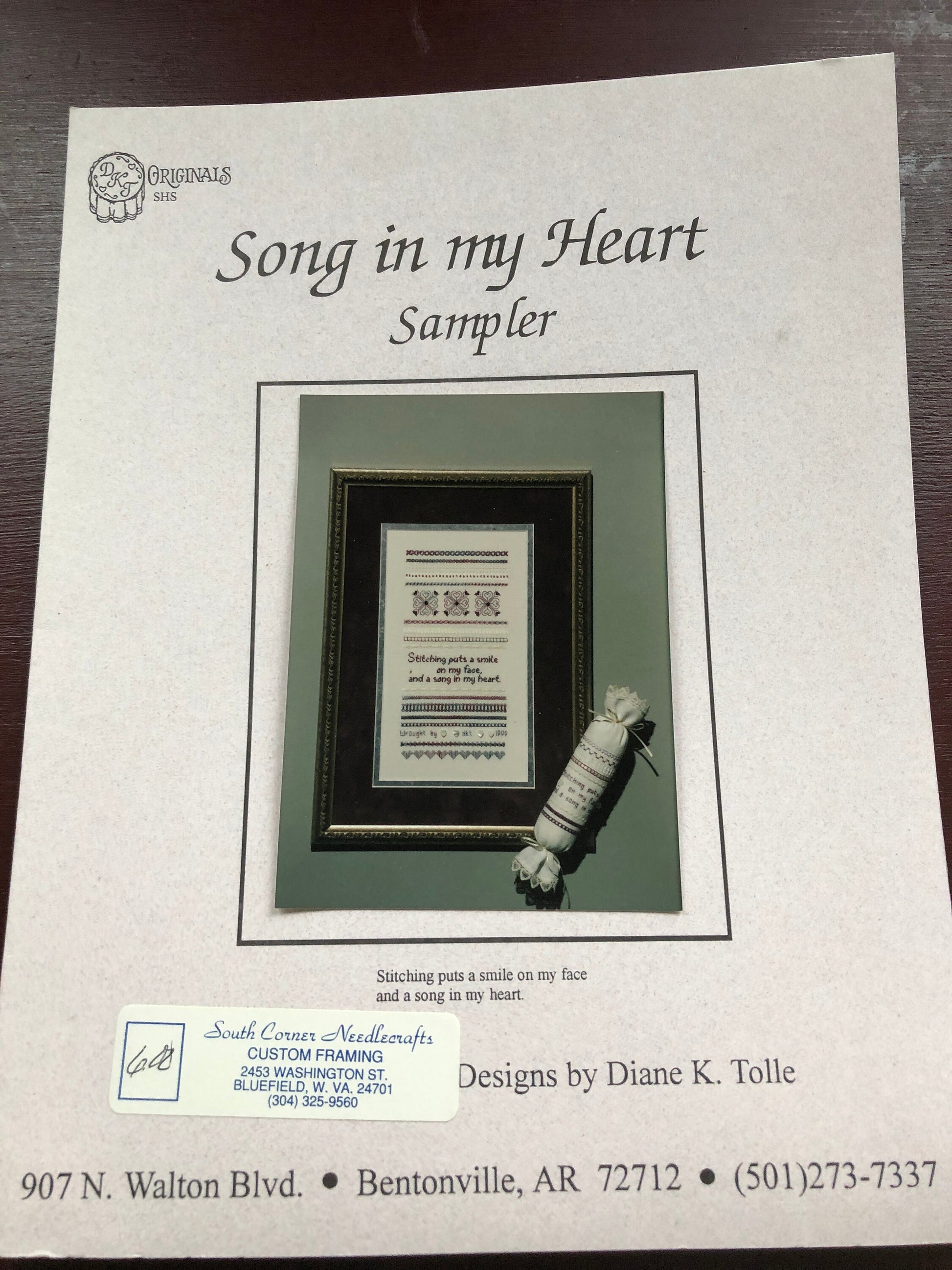 Song in my Heart Sampler, DKT Originals, Designs by Diane K Tolle, Vintage 1994, Counted Cross Stitch Pattern