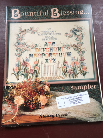 Bountiful Blessing..., Sampler, Stoney Creek, Leaflet 20, Vintage 1988, Counted Cross Stitch Pattern