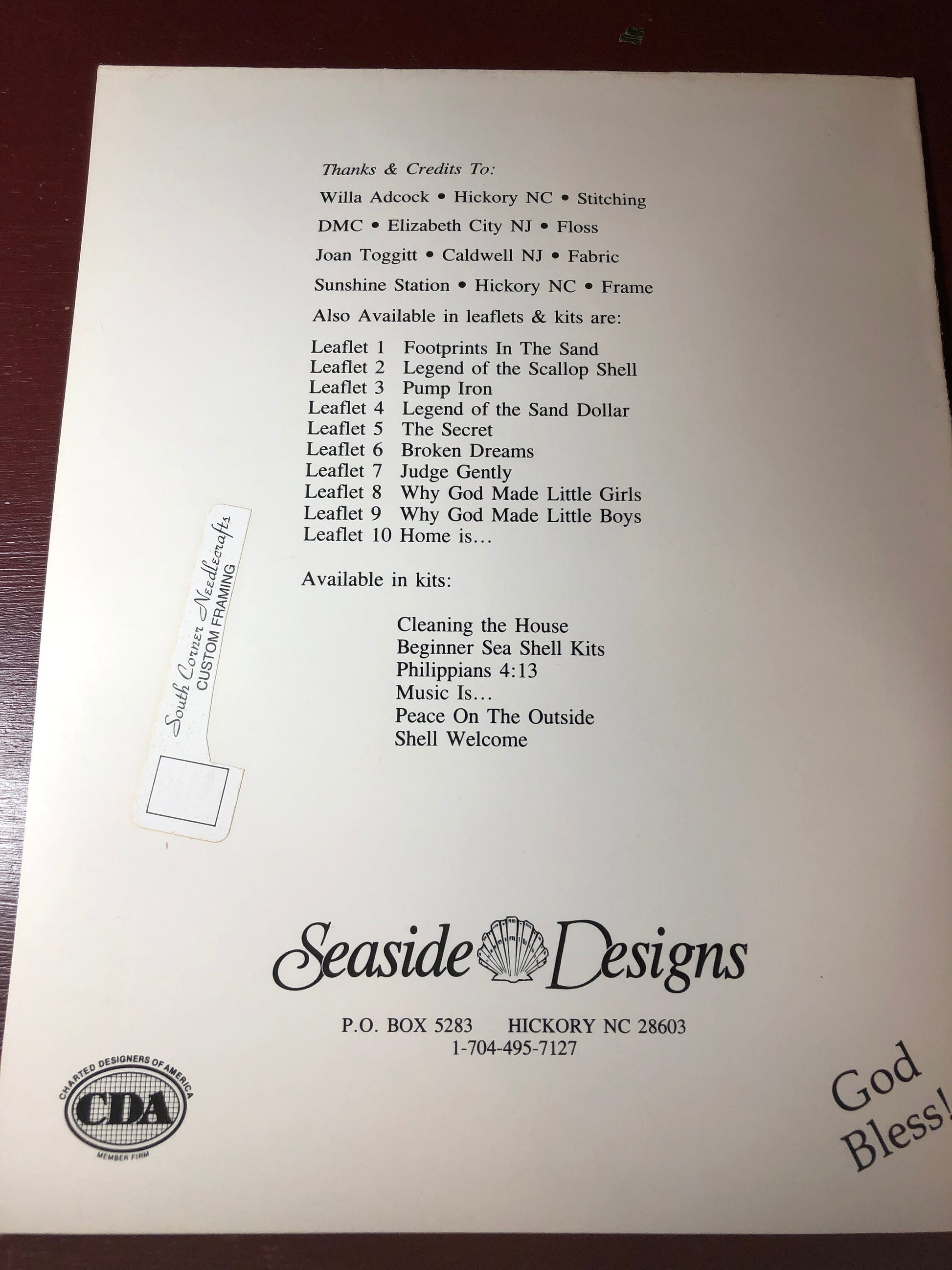 Why God Made Little Girls, Seaside Designs, Design By June Knight Berry, Leaflet 8 Vintage, Counted Cross Stitch Pattern