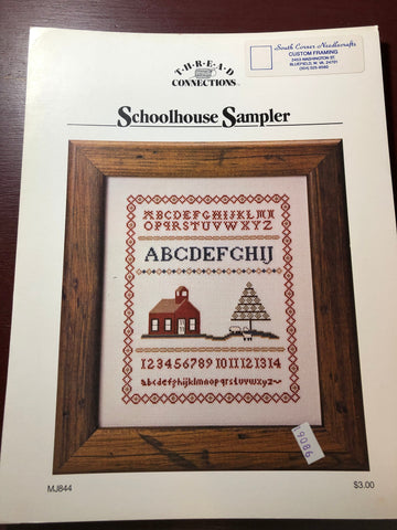 Schoolhouse Sampler, Thread Connections, Vintage 1984, Counted Cross stitch Pattern