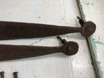 Antique Strap Hinges, Set of 2, 18 inch, Includes the set of Antique Nails Shown, Rustic Decor, These are the real thing not reproductions!