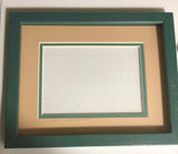 Spruce Color Frame with Double Mat Sandstone / Spruce 8 by 10 inch Nice frame for your project
