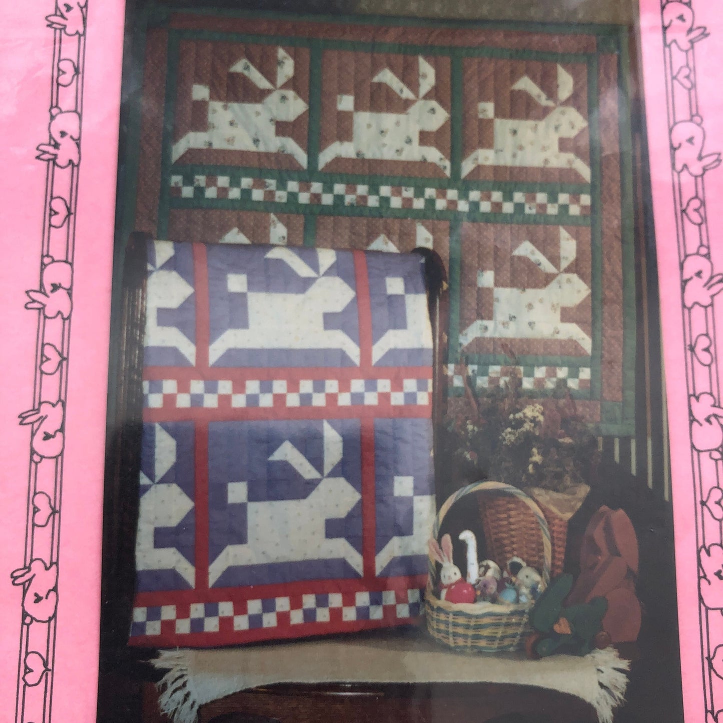 Mum's The Word, A Bunch Of Bunnies, Vintage 1987, Quilting Pattern, 39 by 46 Inches