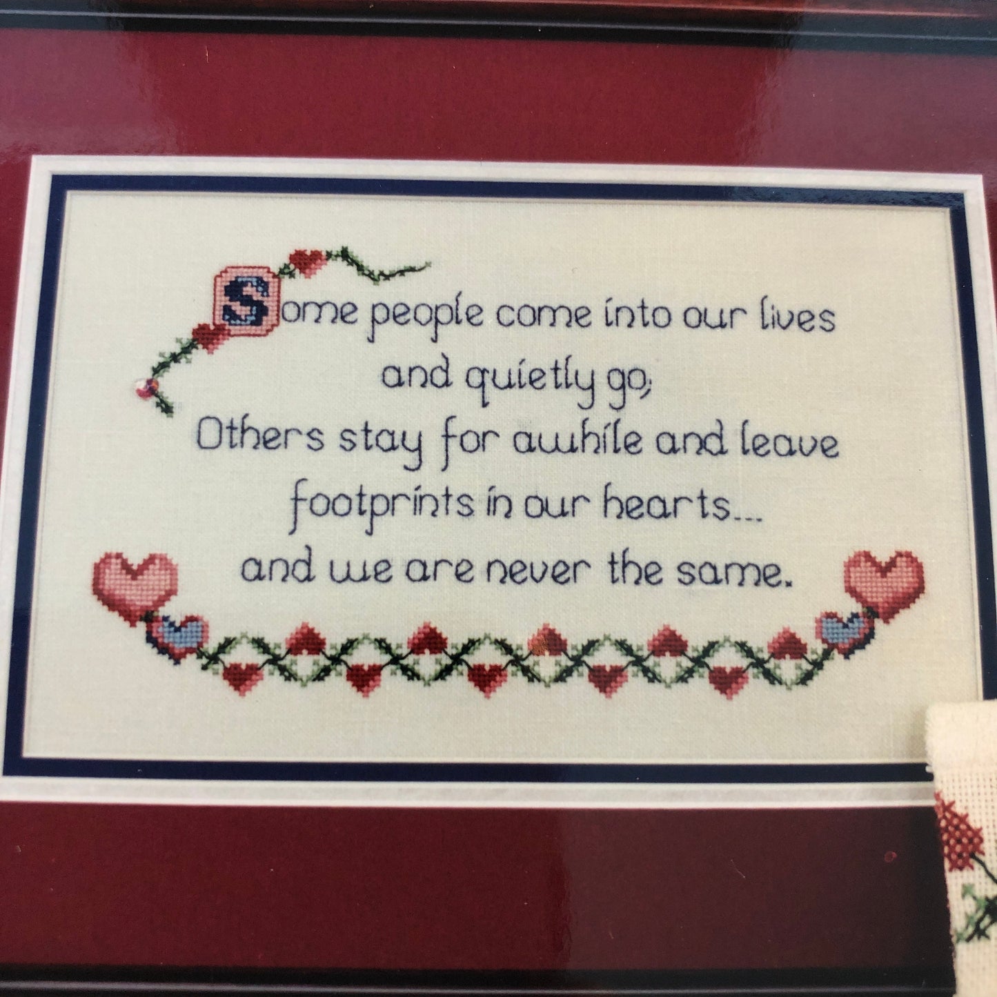 Footprints In Our Hearts, the Stitchworks, Vintage 1998, Counted Cross Stitch Design