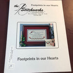 Footprints In Our Hearts, the Stitchworks, Vintage 1998, Counted Cross Stitch Design