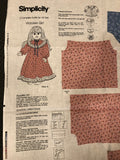Victorian Girl, Ready to Sew/Assemble, Vintage Fabric Panel