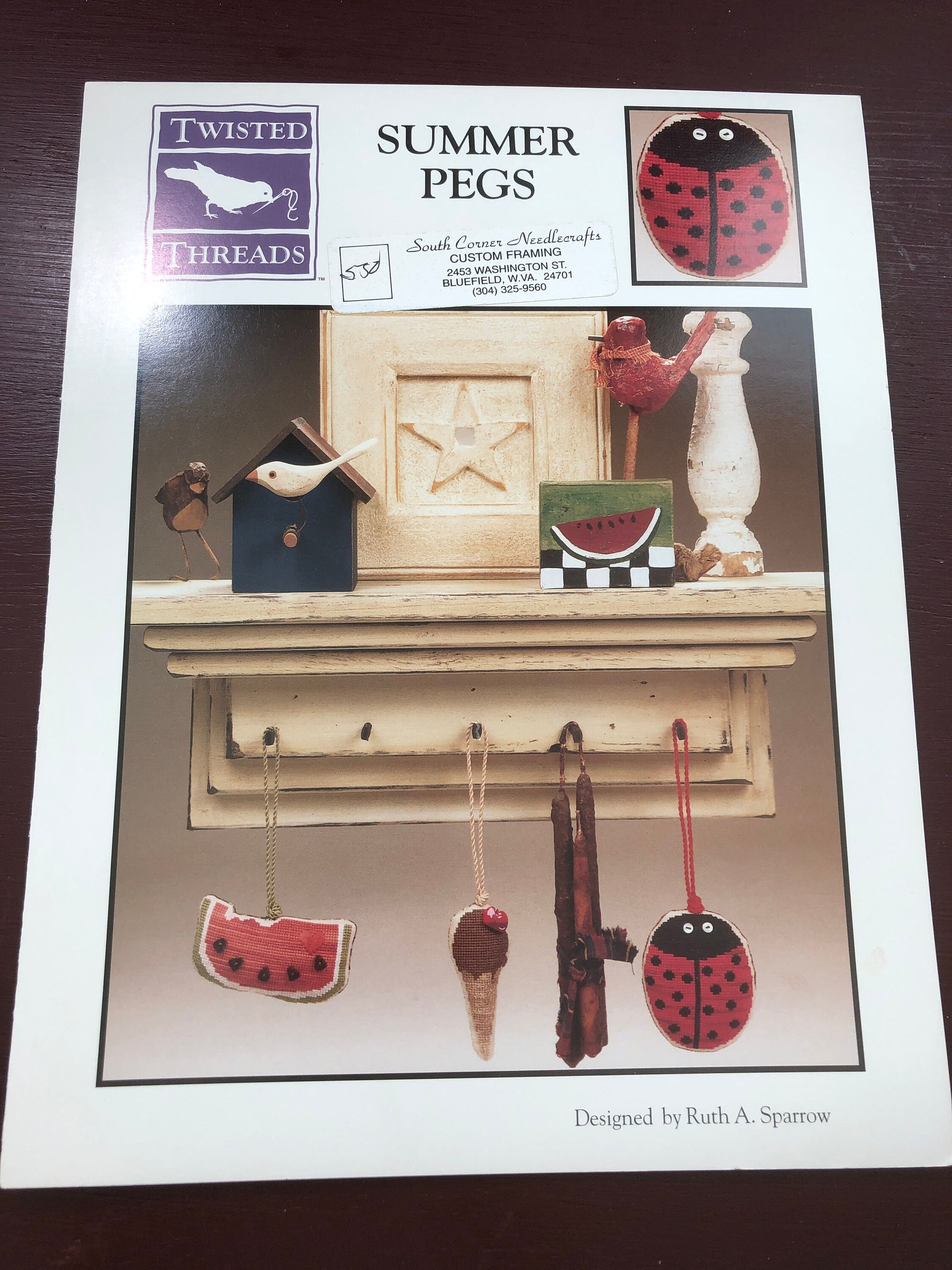 Summer Pegs, Twisted Threads, Designed by Ruth A. Sparrow, Vintage 1998, Counted Cross Stitch Patterns
