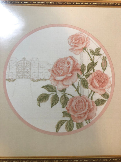 An English Garden, Summer Roses, By Carolyn Meacham, Serendipity Designs, Vintage 1989, Counted Cross Stitch Design