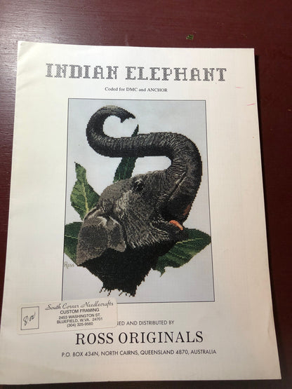 Indian Elephant, Ross Original, Vintage 1995, Counted Cross Stitch Pattern