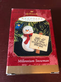 Hallmark, Millennium Snowman, Dated 1999, Keepsake Ornament, QX8059