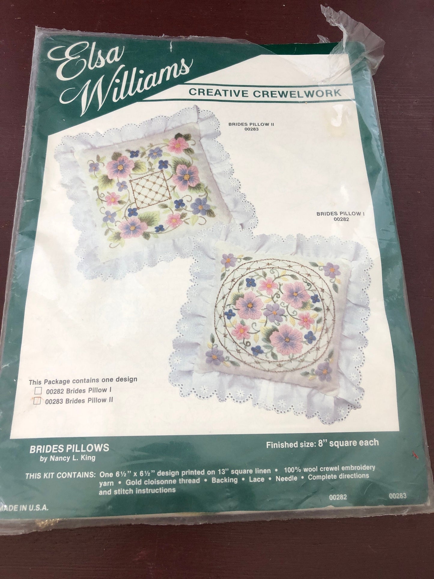 Elsa Williams, Brides Pillow II, by Nancy L. King, Creative Needlework Kit