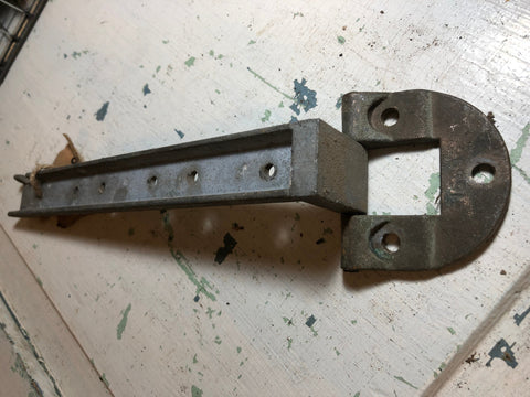 Heavy Duty Vintage Cast Iron Strap Hinge with Rounded Small end and 8 inch Long Strap End