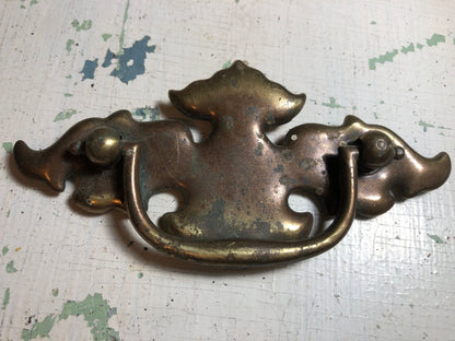 Drawer Pulls, 2 pairs of Vintage Victorian Hardware, 4 and 3.5 Inch