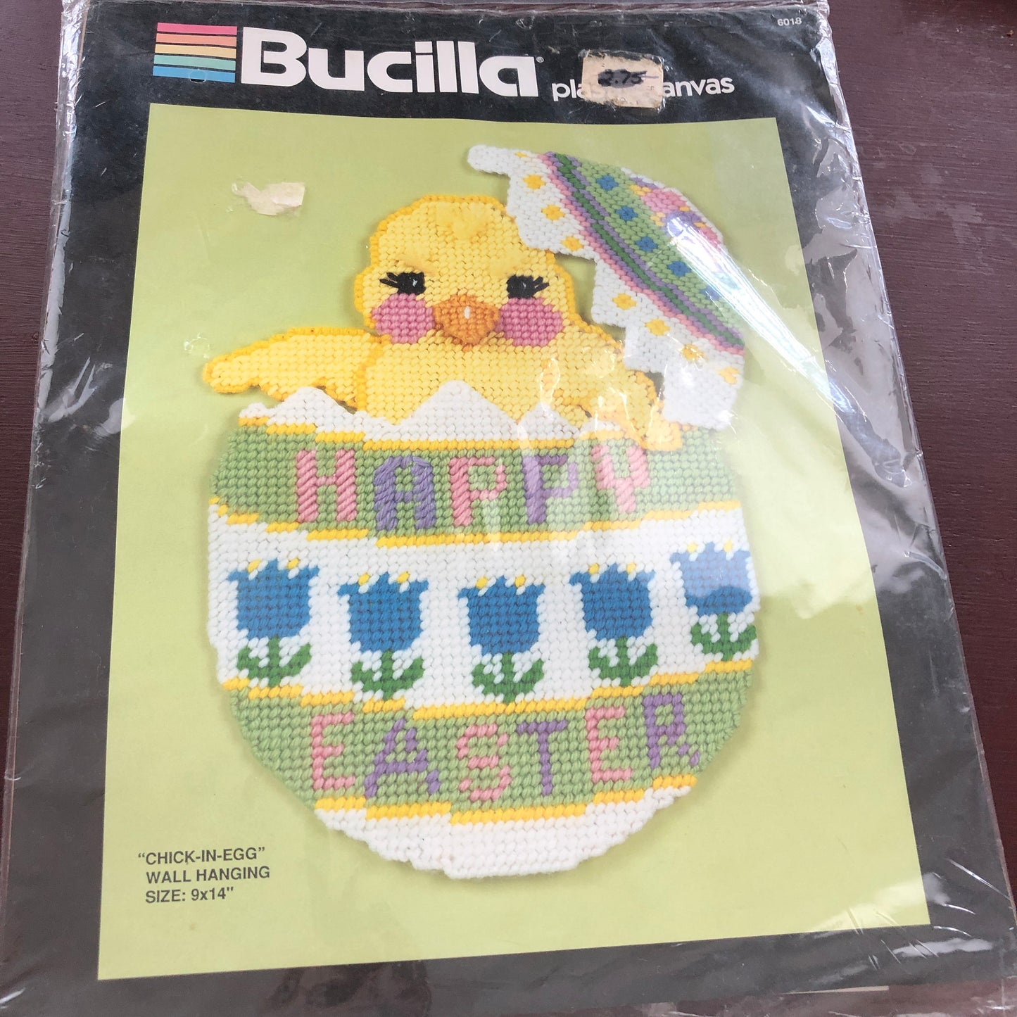 Chick-In-Egg, Wall Hanging, Bucilla, Plastic Canvas Kit, 9 by 14 Inches, Hard to Find