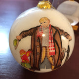 Santa's Helpers, Lubeck Glass, The Saturday Evening Post, Norman Rockwell Collection, Hand Painted, Blown Glass Ornament