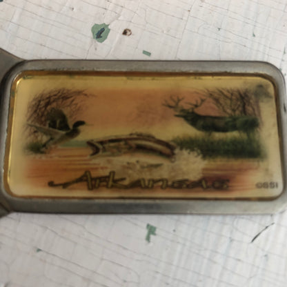 Arkansas, Vintage Bottle Opener Depicting Arkansas Wildlife