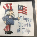 Plaid Bucilla, Set of 5, Easter Basket, Uncle Sam, Father's Day, Kitty, Easter Bunny, 2011, Counted Cross Stitch Kits with Frames*