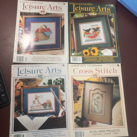 Leisure Arts, The Magazine, Year 1994-96, 9 issues, Cross Stitch Designs Plus*