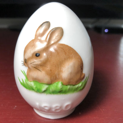 Bunny Egg Dated 1980, Goebel West Germany Vintage Collectible