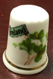 Lifiey Artifacts, Dublin, Ireland, with Clover, Porcelain Fine China, Sewing Thimble*