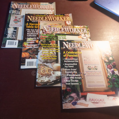 The NeedleWorker Magazine, Vintage 1996, Lot of 4*