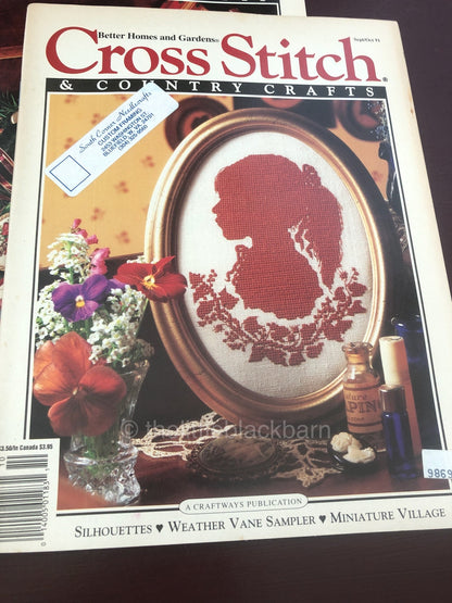 Cross Stitch & Country Crafts, Vintage 1991 Cross Stitch Pattern Magazines 6 issues*