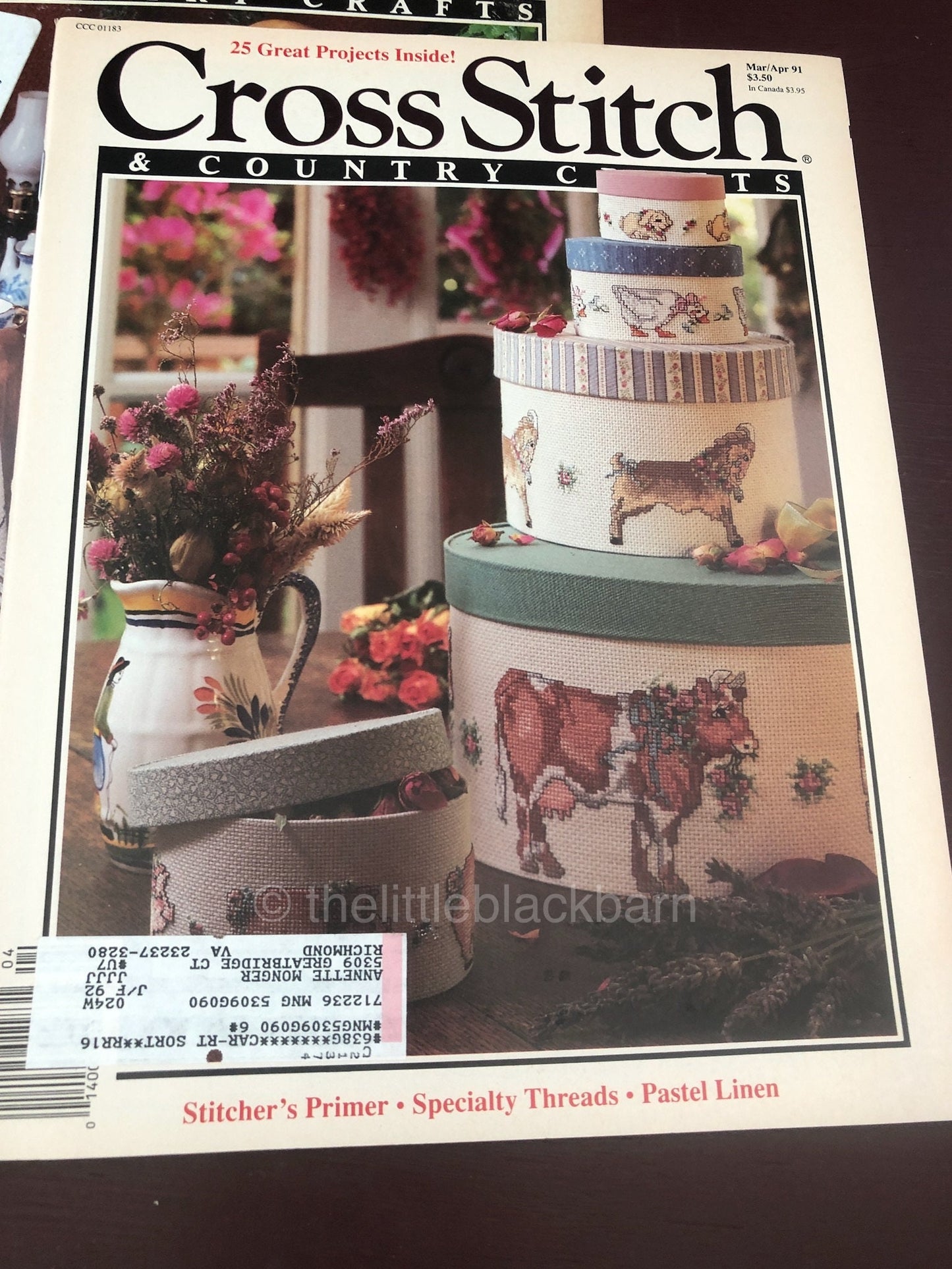 Cross Stitch & Country Crafts, Vintage 1991 Cross Stitch Pattern Magazines 6 issues*