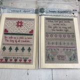 Sampler Keepsakes by Gloria & Pat Set of 2 Cards with Cross Stitch Patterns*