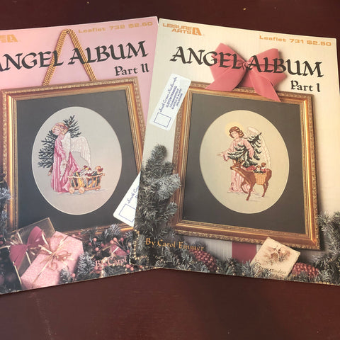 Leisure Arts Set of 2 Angel Albums Part I and Part II, by Carol Emmer*
