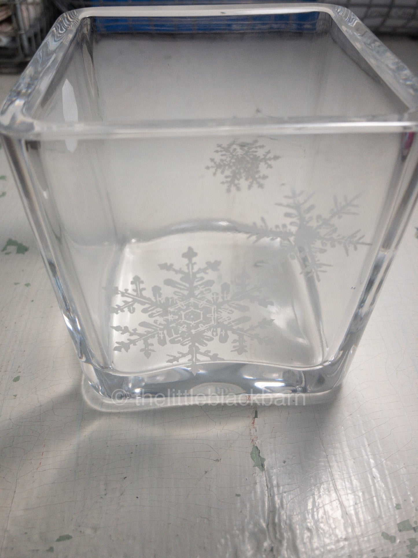 Happy Holidays, Snowflake Decorated, Avon, Vintage 1984, Crystal Collection Container