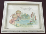 Very Cute Two Matched Frame Prints Depicting Psalm 23:2 and 104 31*