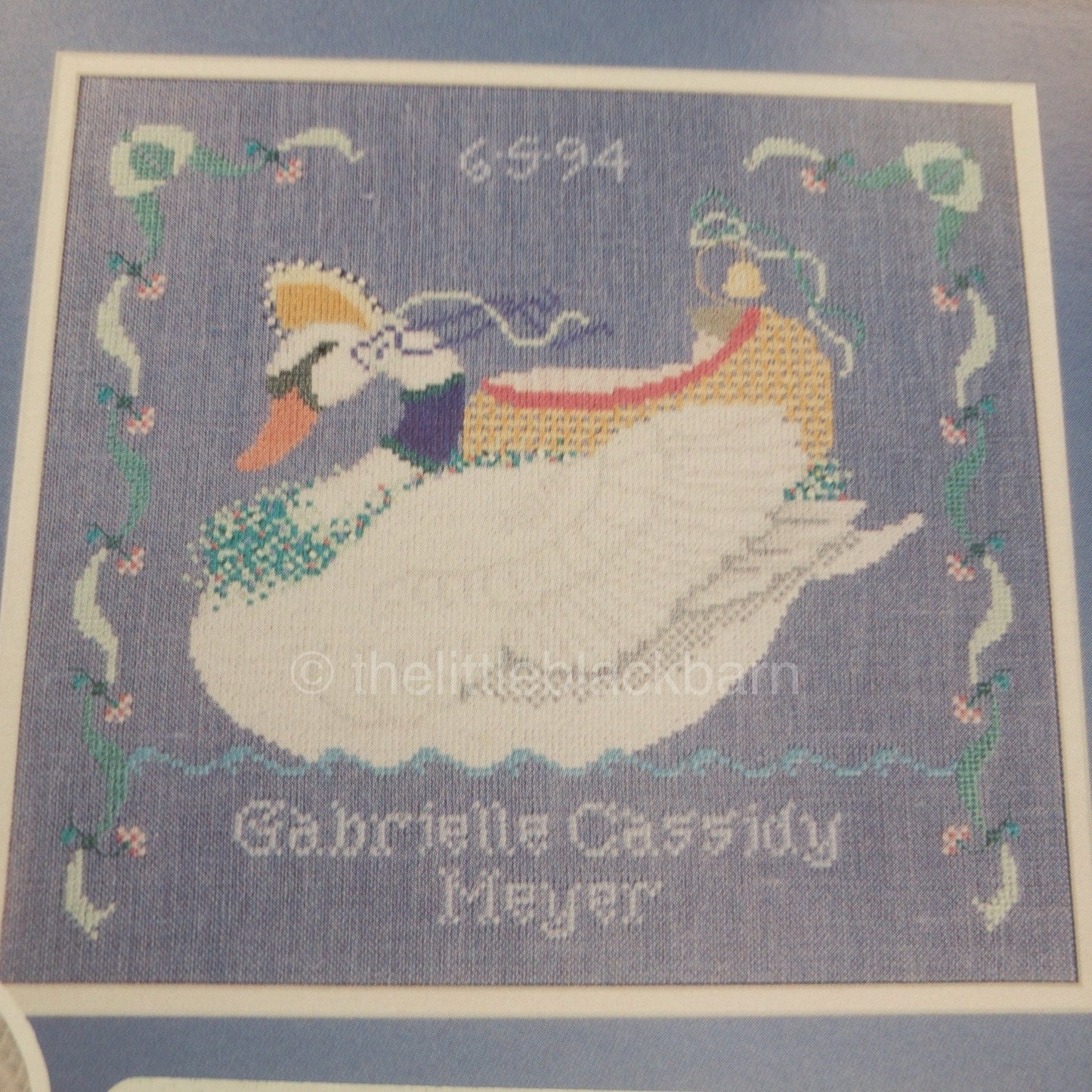 The Cricket Collection, Gabrielle's Cygnet, Vintage 1994, Counted Cross Stitch Design