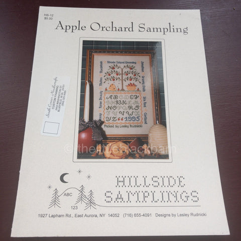 Apple Orchard Sampling, Hillside Samplings, Vintage 1995, Counted Cross Stitch Design