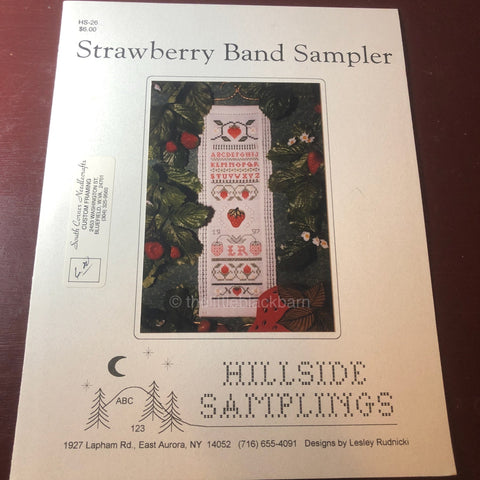 Strawberry Band Sampler, Hillside Samplings, Lesley Rudnicki, Vintage 1997, Counted Cross Stitch*