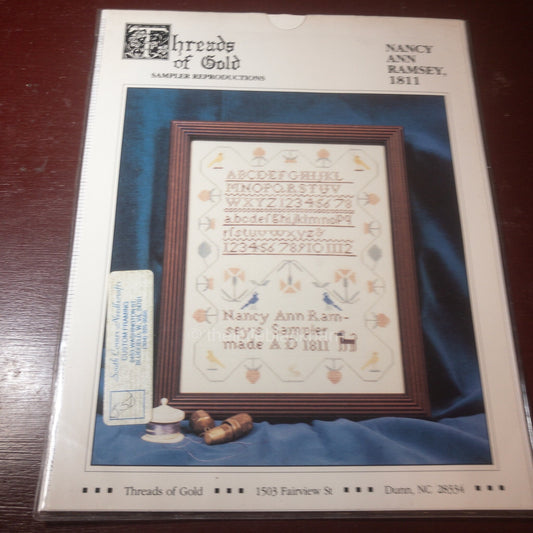 Nancy Ann Ramsey 1811, Threads of Gold, Sampler Reproductions, Vintage Counted Cross Stitch*