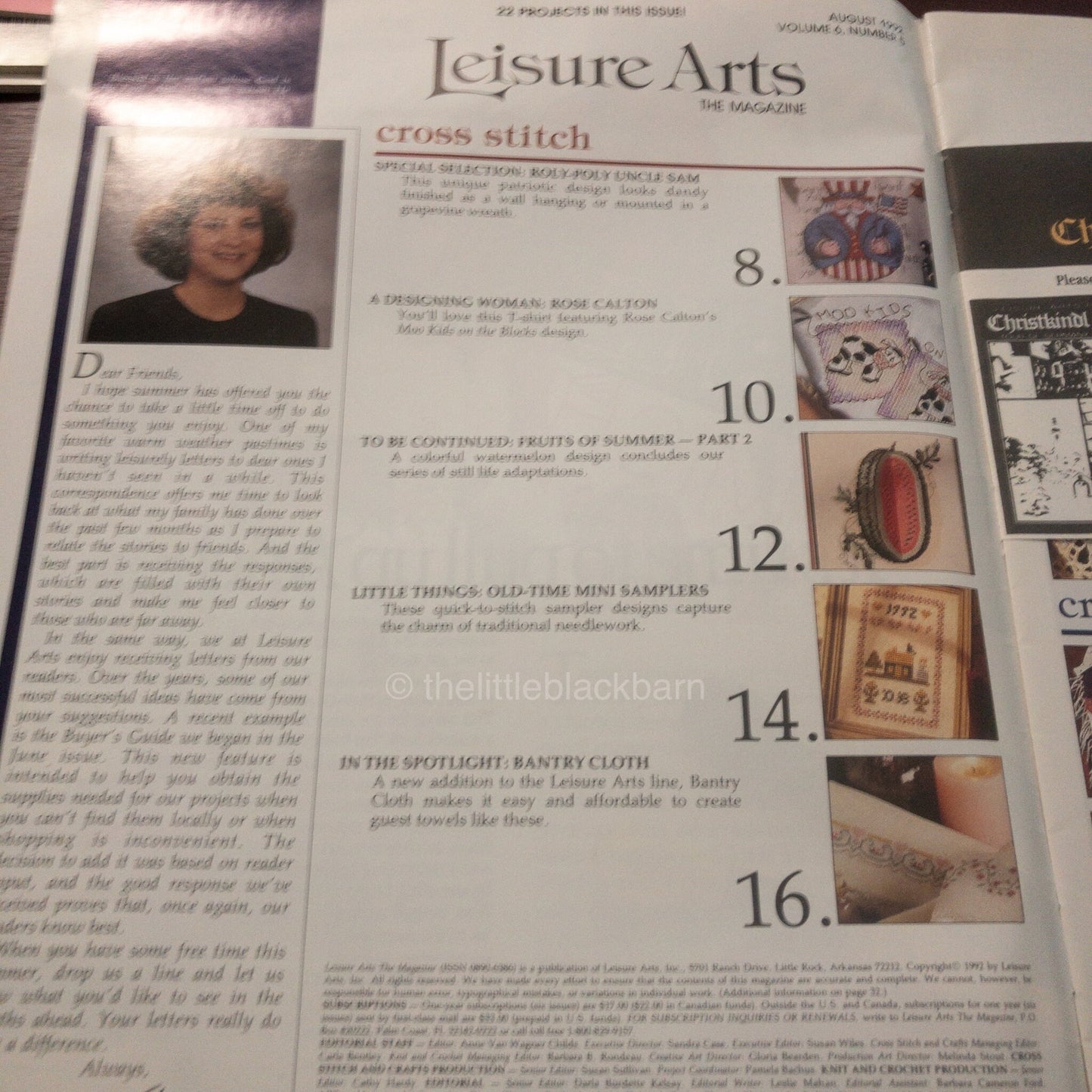 Leisure Arts, The Magazine, Year 1992, 5 issues, Cross Stitch Designs Plus*