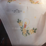 Vervaco, Stamped Candle Table Topper, Cross Stitch Kit, 80 by 80 cm