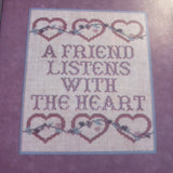 Mill Hill, Antique Friendship Sampler, with Fabric, Anchor Floss and Beads