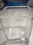 Happy Holidays, Snowflake Decorated, Avon, Vintage 1984, Crystal Collection Container