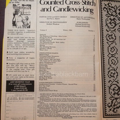 Women's Circle Counted Cross Stitch & Candlewicking 1984-87*