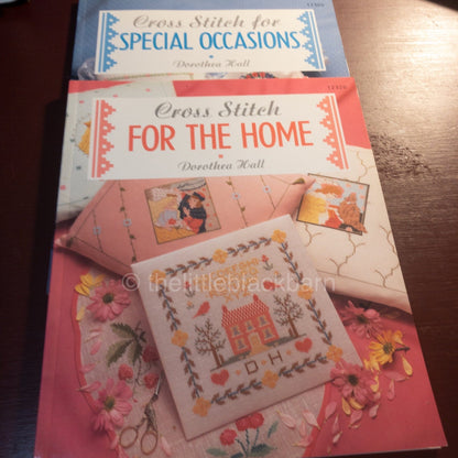 Dorothea Hall, Set of 2, Cross Stitch for, Special Occasions, and the Home, 9 Designs in Each