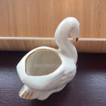 Swan Figurine with Candle Painting