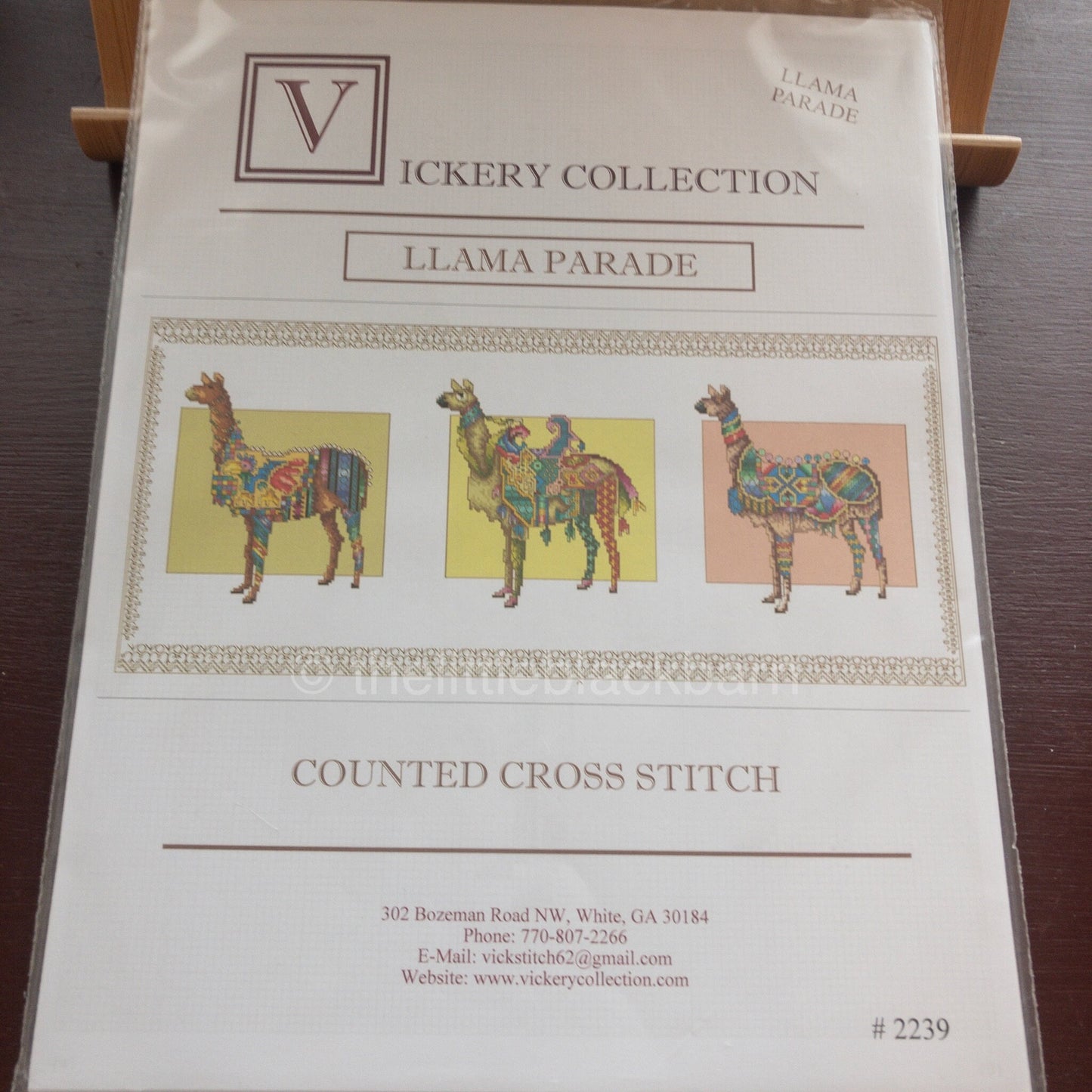 Vickery Collection, Llama Parade, Counted Cross Stitch Chart