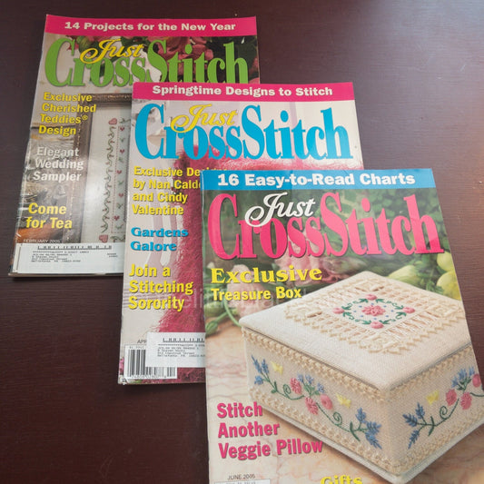 Just Cross Stitch Magazine 2005, 3 Issues, See Description*