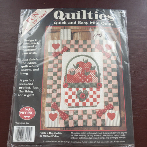 Quilties, Apples a Day Quiltie, Vintage 1995, Quick and Easy Mini Quilts*