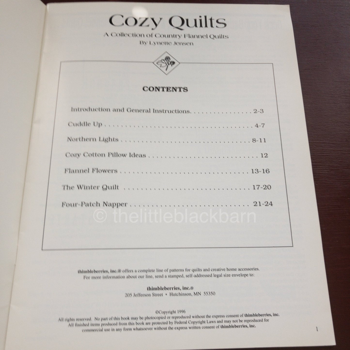 Thimbleberries, Cozy Quilts, Vintage 1996, Quilt Pattern Book