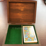 Wooden Playing Card Box, With Ladybug Counted Cross Stitch Picture On Lid*