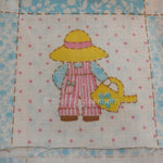 Bonnet Boy and Girl Print, Vintage Fabric, 42 by 13 Inches