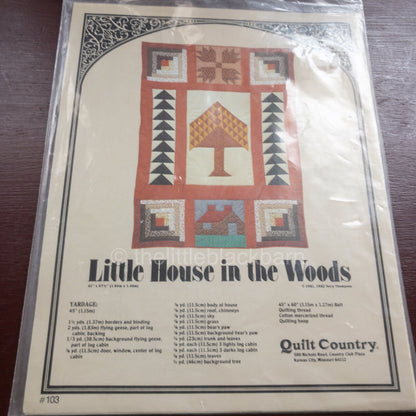 Quilt Country, Little House in the Woods, Vintage 1982, Quilt Pattern**